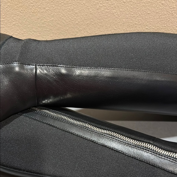 Aquatalia Ocala Italian Leather Weatherproof Elegant Black Riding Boots - Picture 6 of 14